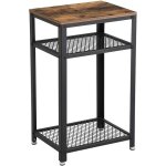 Table d'appoint vintage table de chevet bout de canapé avec casier ouvert et étagère en treillis 45 x ... Table d'appoint vintage table de chevet bout de canapé avec casier ouvert et étagère en treillis 45 x ...