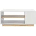 Helloshop26 - table basse rectangulaire pour salon meuble stylé avec étagère de stockage en panneau de ... Helloshop26 - table basse rectangulaire pour salon meuble stylé avec étagère de stockage en panneau de ...