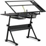 Table  dessin bureau inclinable 120 x 60 x 90 cm plateau en verre