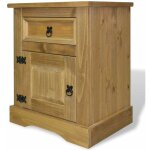 Helloshop26 - table de nuit chevet commode armoire meuble chambre meuble de chevet pin mexicain gamme ...