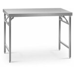 Table de travail pliante acier inoxydable 60 x 120 cm capacit� de 210 kg