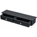 Helloshop26 - tagre murale 2 tiroirs meuble de rangement design pour entre salon chambre mdf laqu ...