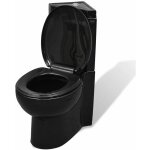 Helloshop26 - toilette d'angle cramique cuvette toilette abattant wc noir