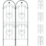 Helloshop26 - treillis clôture plante grimpante arche jardin fer set de 2 vert Helloshop26 - treillis clôture plante grimpante arche jardin fer set de 2 vert