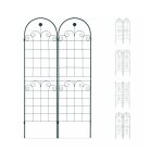 Helloshop26 - treillis clôture plante grimpante arche jardin fer set de 2 vert Helloshop26 - treillis clôture plante grimpante arche jardin fer set de 2 vert