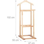 Valet portant de chambre porte vtements sur pied 102 cm en bois