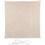 Helloshop26 - voile d'ombrage carr 2 x 2 m beige