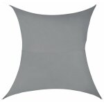 Helloshop26 - voile d'ombrage toile de protection polyester polyurthane quadrilatral 2, 5x5 m gris ...