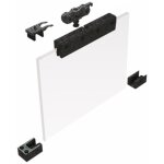 Helm - syst�me coulissant 73 portes en verre 80 kg kit de conversion esg 8 / 10 mm