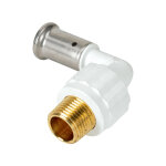 Henco - coude 90� m�le pvdf blanc multicouche � sertir th ou be �16x2. 0 - 1 / 2