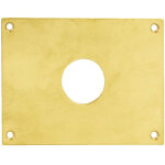 Heracles plaque de propret� trou rond laiton poli 65x65 mm