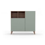 Meuble � chaussures scandinave en m�lamine noyer ? dimensions 90x87x26 cm ? 10 - 12 paires ? pieds en ...