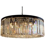 Hereford lustre rond en cristal 80cm Hereford lustre rond en cristal 80cm