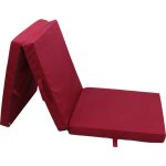 Herlag - matelas pliable junior couleur rouge, 190x60 cm, matelas d'invit, matelas pliant