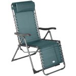 Fauteuil relax de jardin silos bleu canard en acier trait� �poxy - hesp�ride