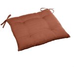 Galette de chaise carr�e 4 points korai terracotta 40x40x4cm en polyester - hesp�ride
