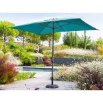 Parasol droit rectangulaire loompa bleu canard - 3 x 2 m - hespéride Parasol droit rectangulaire loompa bleu canard - 3 x 2 m - hespéride
