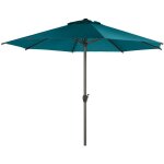 Parasol droit rond loompa bleu canard 3m en aluminium - hespéride Parasol droit rond loompa bleu canard 3m en aluminium - hespéride