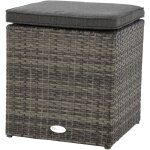 Pouf de jardin en rsine tresse mayari