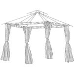 Hesperide - rideaux moustiquaire pour tonnelle fogo 3x3m en polyester noir - hespride