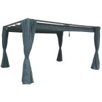 Hesperide - rideaux pour tonnelle palmeira 4x3m en polyester ardoise - hespride