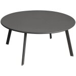 Hesperide - table d appoint de jardin ronde saona graphite 90x40cm en acier trait� �poxy - hesp�ride
