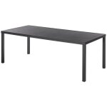 Hesperide - table de jardin rectangulaire piazza graphite 8 places en aluminium trait poxy - hespride ...