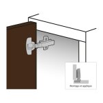 Hettich - charni�re sensys 165� 8657i - amortisseur : sans - coudure : 0 mm - d�cor : nickel� - entraxe ...