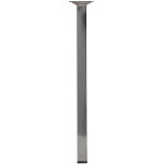 Pied table basse carré fixe acier chromé gris - hettich Pied table basse carré fixe acier chromé gris - hettich
