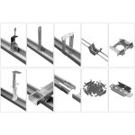 Hexim ? accessoires de construction � sec cd 60 / 27mm ? suspensions de plafond 125mm ? lot de 100 pi�ces ...
