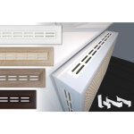 Hexim ? cache radiateur blanc 600x160mm ? hdf et mdf ? �paisseur 12mm et 3mm ? kit de fixation inclus ...