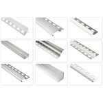 Hexim ? profil� de finition en acier inoxydable bross� argent 200 cm ? protection des coins 32 mm ? installati ...