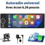 Hexinex autoradio 6, 36  apple carplay 1 din avec gps, android auto, cam�ra de recul, port usb et �cran ...