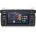 Hexinex autoradio android 14 compatible carplay 2 + 64 go pour bmw s�rie 3 e46 318 320 325 m3 1998 - ...