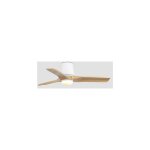 Faro barcelona - faro heypine petit ventilateur de plafond 3 pales blanc mat, pin, avec clairage 2700 ...