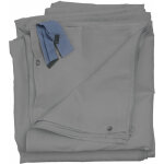 Hhg - lot de 4 c�t�s pour pergola cadiz, panneau lat�ral de remplacement 4x4m, polyester, gris clair