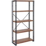 Hhg - bibliothque dohna, tagre indpendante, 165x80cm, structure 3d, 5 niveaux, chne sauvage