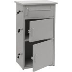 Hhg - boîte à colis 297, boîte à colis, boîte à lettres, boîte aux lettres à 3 compartiments, acier 89 ... Hhg - boîte à colis 297, boîte à colis, boîte à lettres, boîte aux lettres à 3 compartiments, acier 89 ...