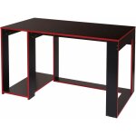 Hhg - bureau 834, bureau informatique table de bureau, 120x60x76cm, noir - rouge