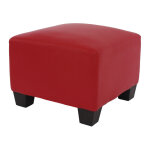 Hhg - canapé - élément pouf repose - pied lyon, modulaire, simili - cuir, rouge Hhg - canapé - élément pouf repose - pied lyon, modulaire, simili - cuir, rouge