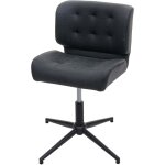 Hhg - chaise de bureau 441, pivotante, rglable en hauteur, similicuir vintage gris fonc, pied noir