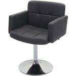 Hhg - chaise de salle � manger orlando, chaise de cuisine chaise pivotante, similicuir chrom�, gris