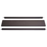 Set de finition pour brise - vue en wpc sarthe, profil de finition, poteaux en aluminium, 90cm, anthracite ...