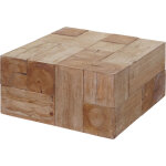 Hhg - table basse de salon 769, table d'appoint, bois de sapin rustique massif, 30x60x60cm