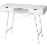 Table console hhg 162, table de rangement table d'appoint, structure 3d 100x40cm, blanc