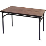 Hhg - table pour salle � manger 486b, bar, gastronomie, bois d'orme, standards mvg, noir - marron 120x70 ...