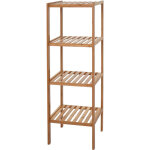 Hhg - tag�re de salle de bains 550, armoire, bambou, 110x34x33cm