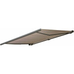 Hhg - toile pour store t122, cassette compl�te de remplacement protection solaire 4x3m, polyester sable ...