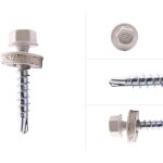 Wovar - hi - lo vis pour tôle imitation tuile galvanisée blanc r9002 6. 3 x Wovar - hi - lo vis pour tôle imitation tuile galvanisée blanc r9002 6. 3 x