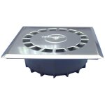 Hidrotecnoagua - standard vertical pvc siphon drain stainless steel t - 88 i 20 x 20 cm / 216 x 216 x ...